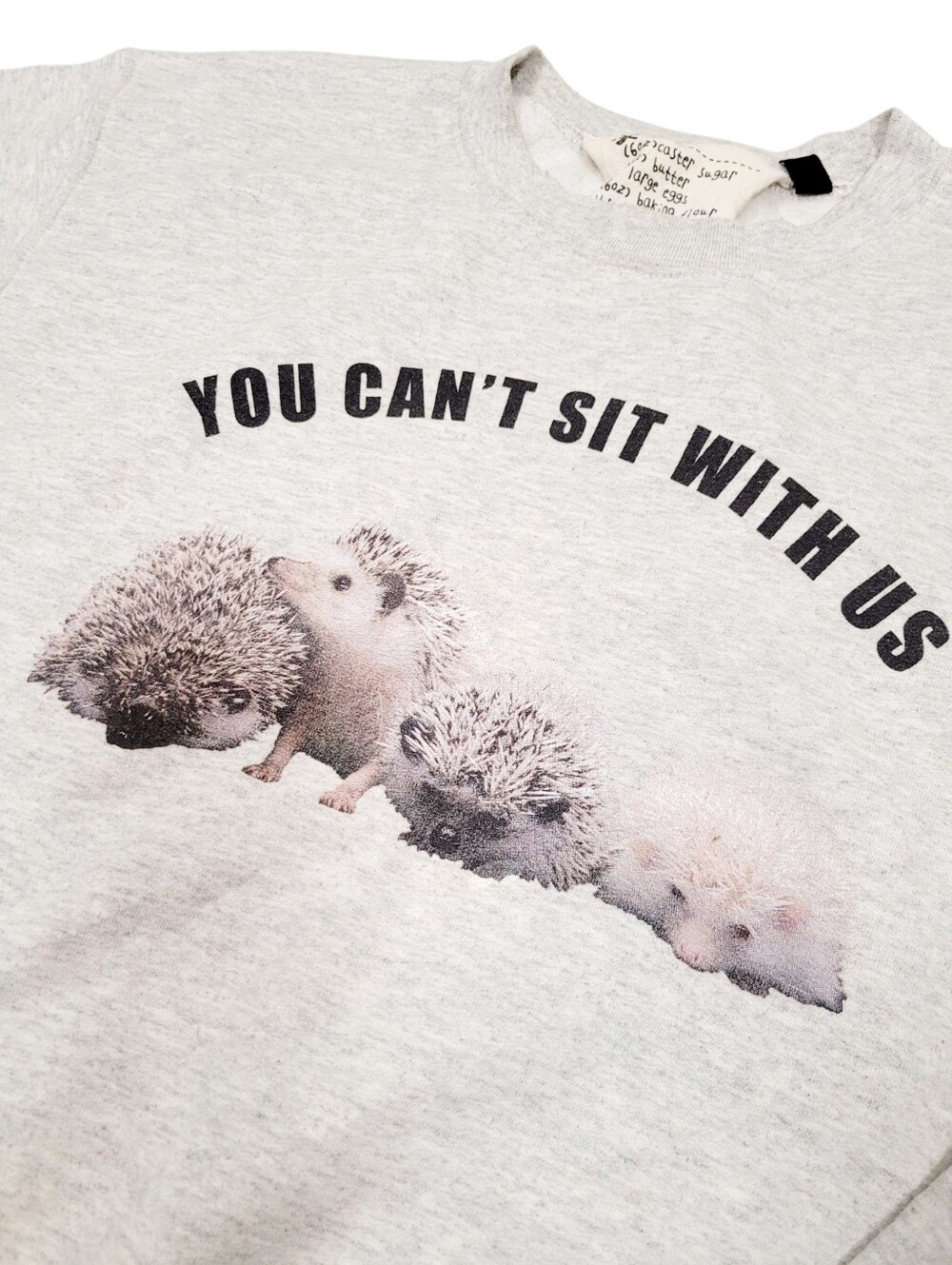 Y2K Hedgehogs Graphic Grey Sweatshirt Top Size: M